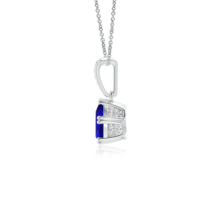 AAAA - Tanzanite / 0.75 CT / 14 KT White Gold