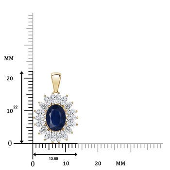 A - Blue Sapphire / 2.1 CT / 14 KT Yellow Gold