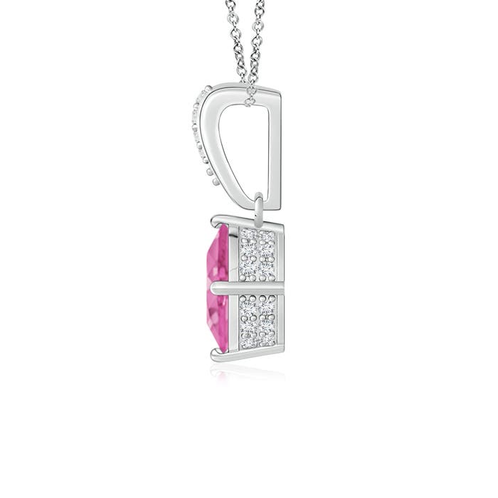 AA - Pink Sapphire / 0.94 CT / 14 KT White Gold