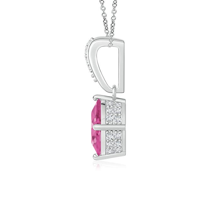 AAA - Pink Sapphire / 0.94 CT / 14 KT White Gold