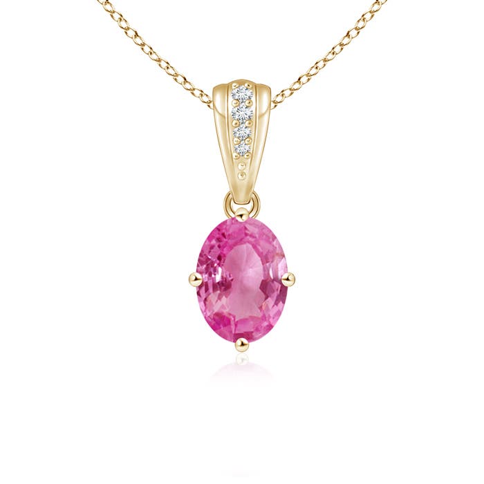 AAA - Pink Sapphire / 0.94 CT / 14 KT Yellow Gold