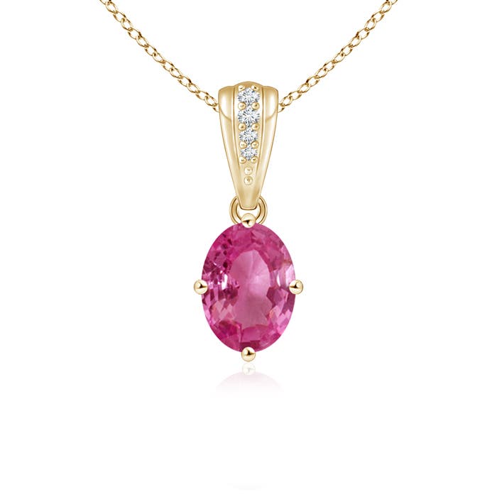 AAAA - Pink Sapphire / 0.94 CT / 14 KT Yellow Gold