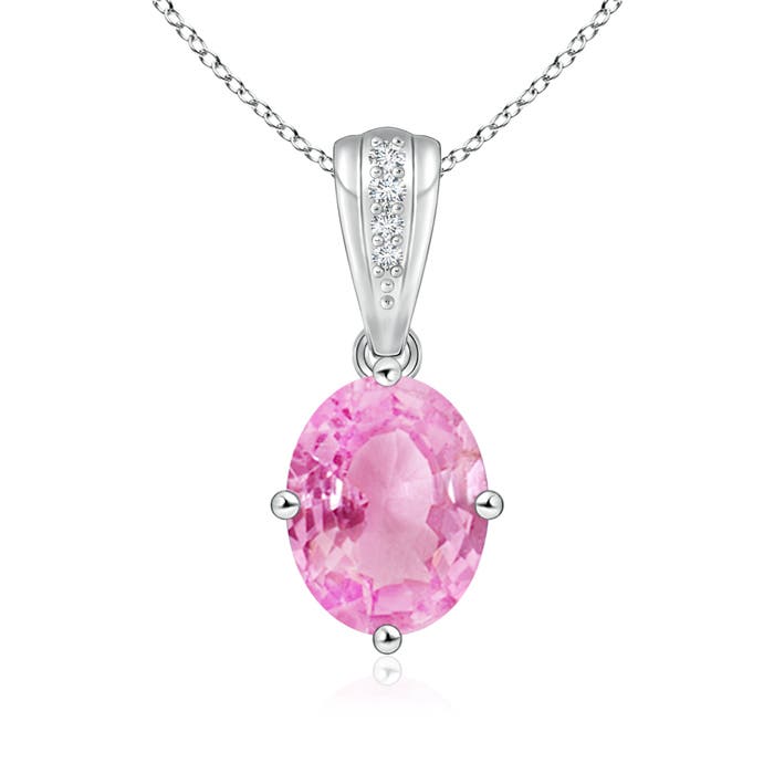 A - Pink Sapphire / 2.12 CT / 14 KT White Gold