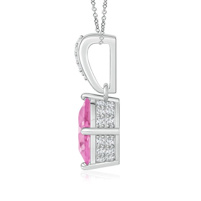 A - Pink Sapphire / 2.12 CT / 14 KT White Gold