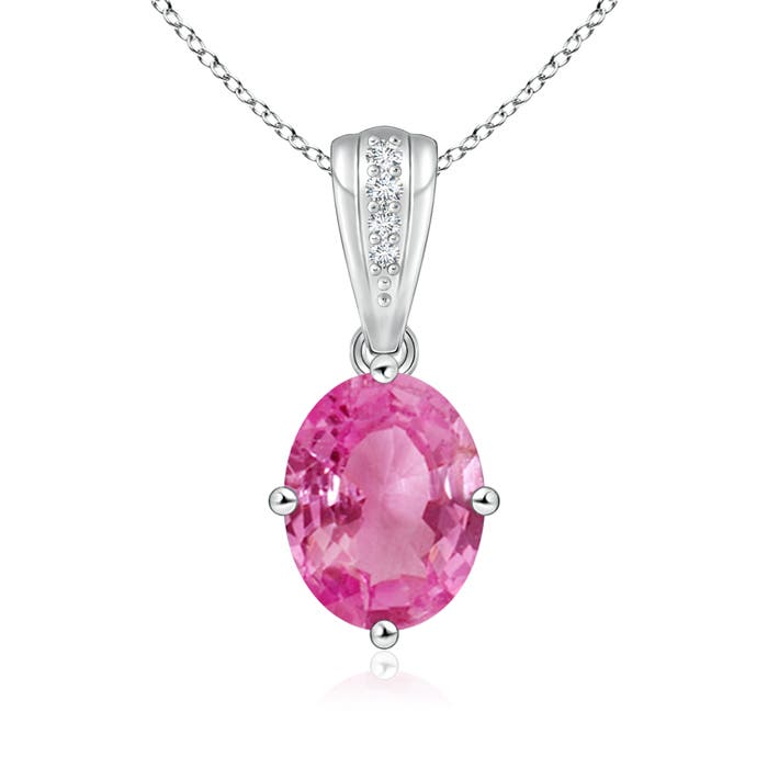 AAA - Pink Sapphire / 2.12 CT / 14 KT White Gold