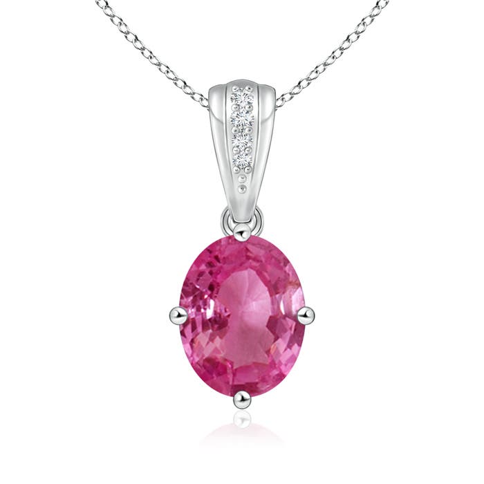 AAAA - Pink Sapphire / 2.12 CT / 14 KT White Gold