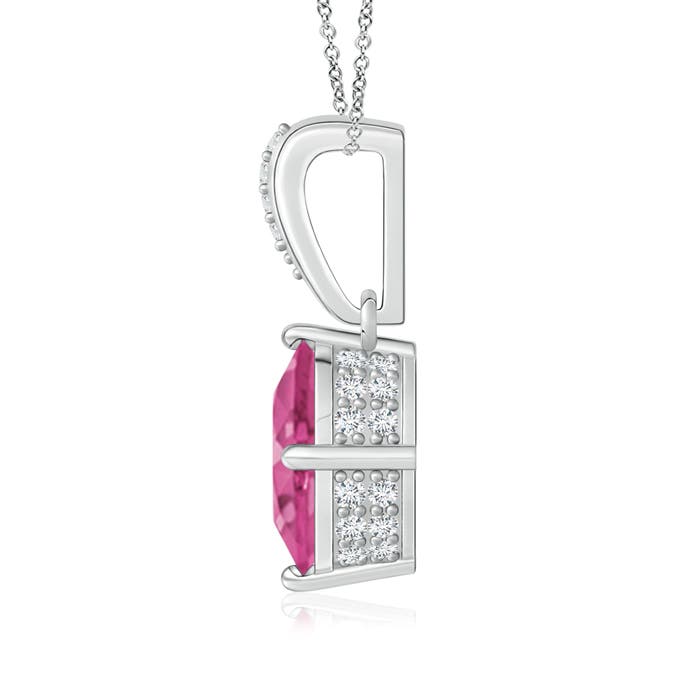 AAAA - Pink Sapphire / 2.12 CT / 14 KT White Gold