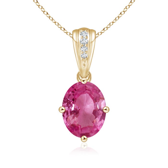 AAAA - Pink Sapphire / 2.12 CT / 14 KT Yellow Gold