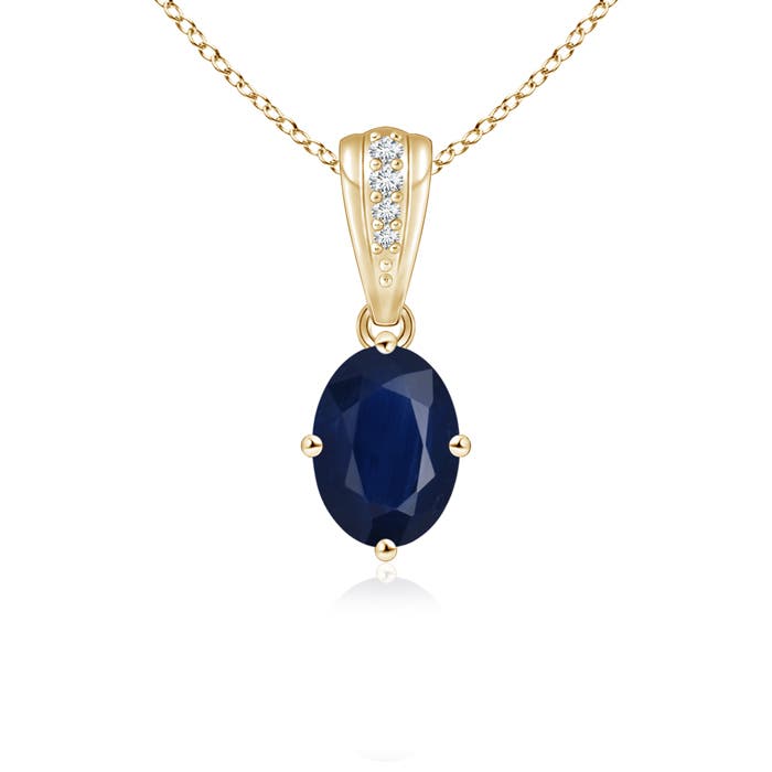 A - Blue Sapphire / 0.94 CT / 14 KT Yellow Gold