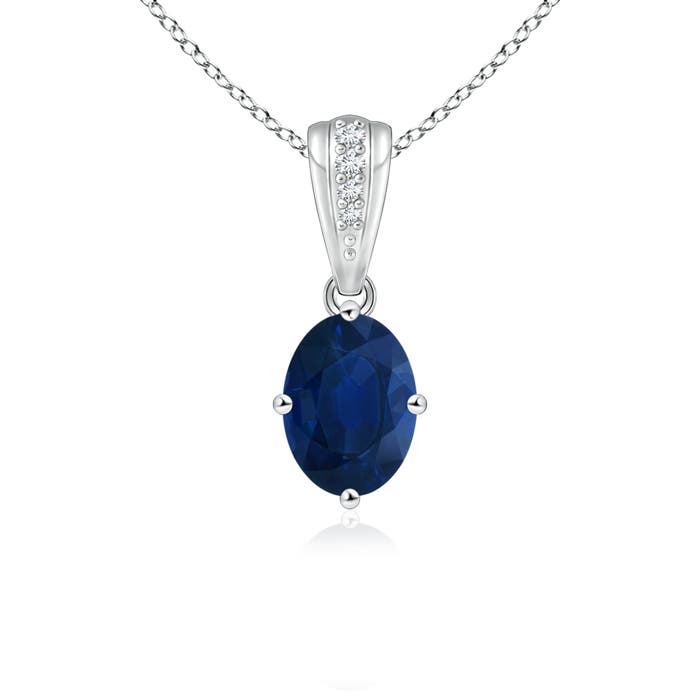 AA - Blue Sapphire / 0.94 CT / 14 KT White Gold