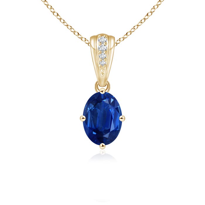 AAA - Blue Sapphire / 0.94 CT / 14 KT Yellow Gold