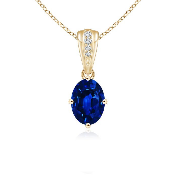 AAAA - Blue Sapphire / 0.94 CT / 14 KT Yellow Gold