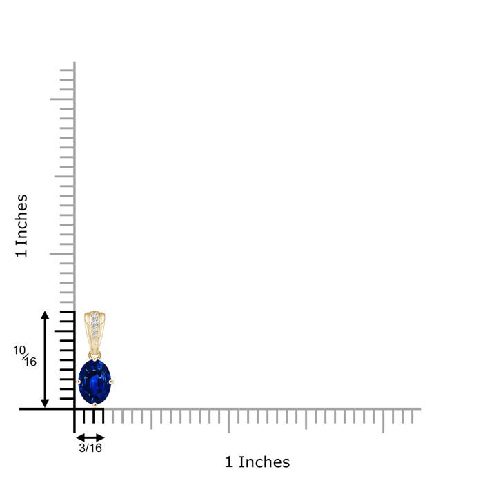 AAAA - Blue Sapphire / 0.94 CT / 14 KT Yellow Gold