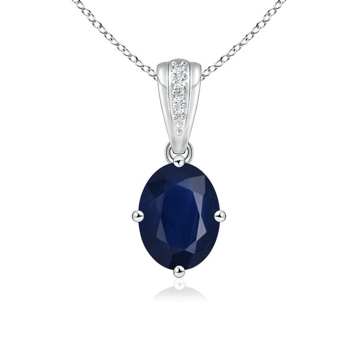 A - Blue Sapphire / 1.69 CT / 14 KT White Gold