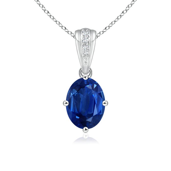 AAA - Blue Sapphire / 1.69 CT / 14 KT White Gold