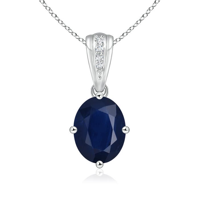 A - Blue Sapphire / 2.22 CT / 14 KT White Gold