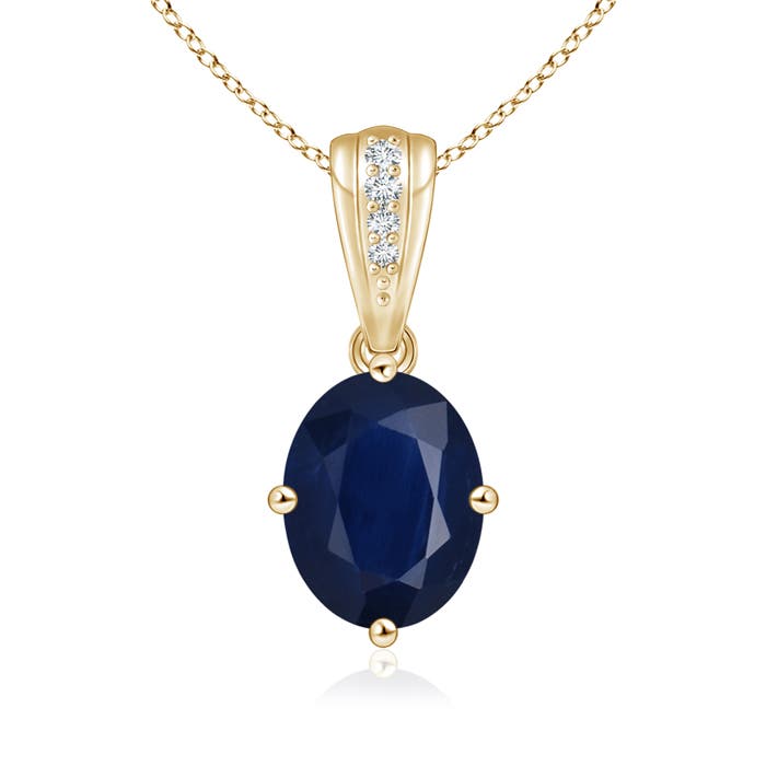 A - Blue Sapphire / 2.22 CT / 14 KT Yellow Gold