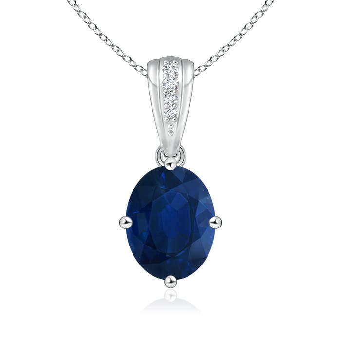 AA - Blue Sapphire / 2.22 CT / 14 KT White Gold