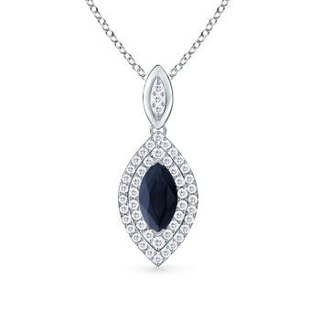 A - Blue Sapphire / 1.71 CT / 14 KT White Gold