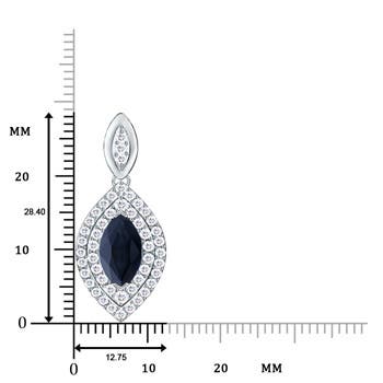 A - Blue Sapphire / 1.71 CT / 14 KT White Gold