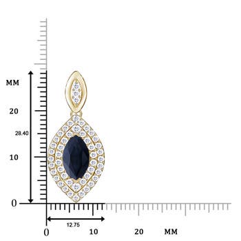 A - Blue Sapphire / 1.71 CT / 14 KT Yellow Gold