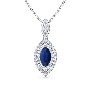 AA - Blue Sapphire / 1.71 CT / 14 KT White Gold