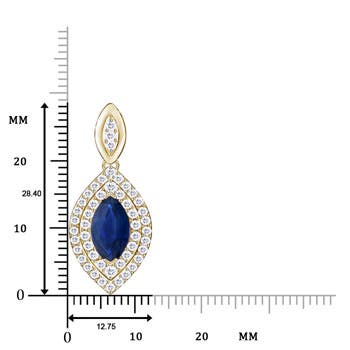 AA - Blue Sapphire / 1.71 CT / 14 KT Yellow Gold