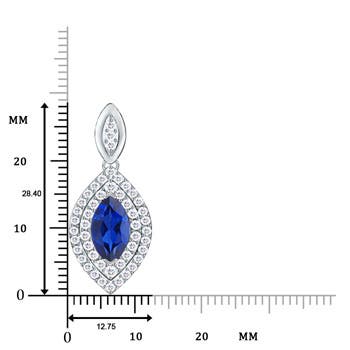 AAA - Blue Sapphire / 1.71 CT / 14 KT White Gold