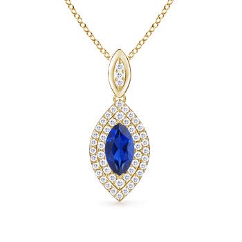 AAA - Blue Sapphire / 1.71 CT / 14 KT Yellow Gold