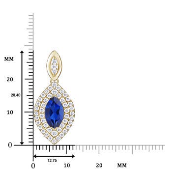 AAA - Blue Sapphire / 1.71 CT / 14 KT Yellow Gold