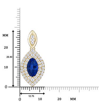 AAAA - Blue Sapphire / 1.71 CT / 14 KT Yellow Gold