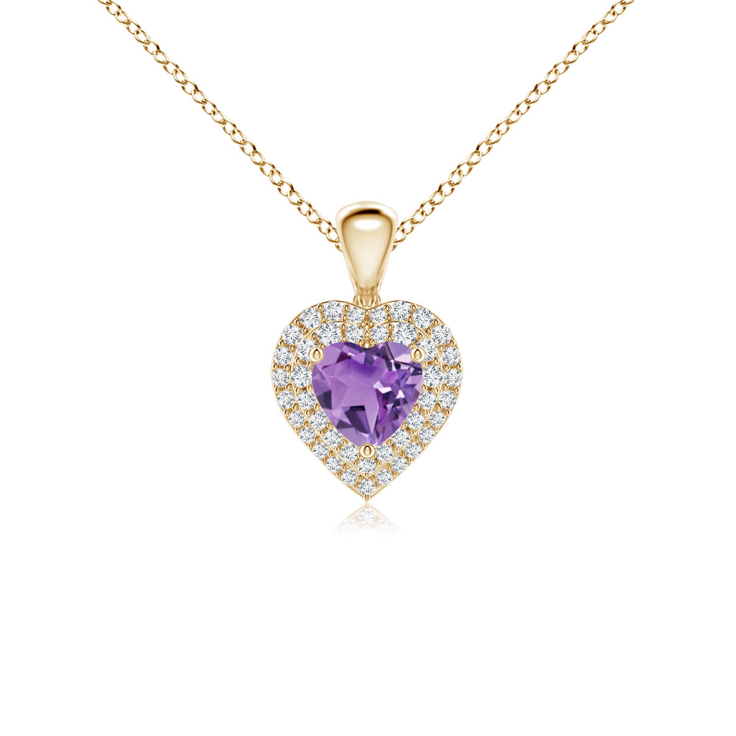 A - Amethyst / 0.74 CT / 14 KT Yellow Gold