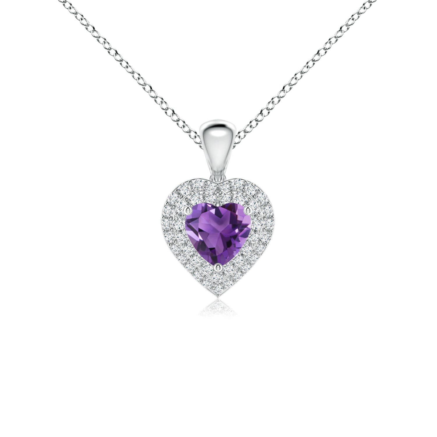 AAA - Amethyst / 0.74 CT / 14 KT White Gold