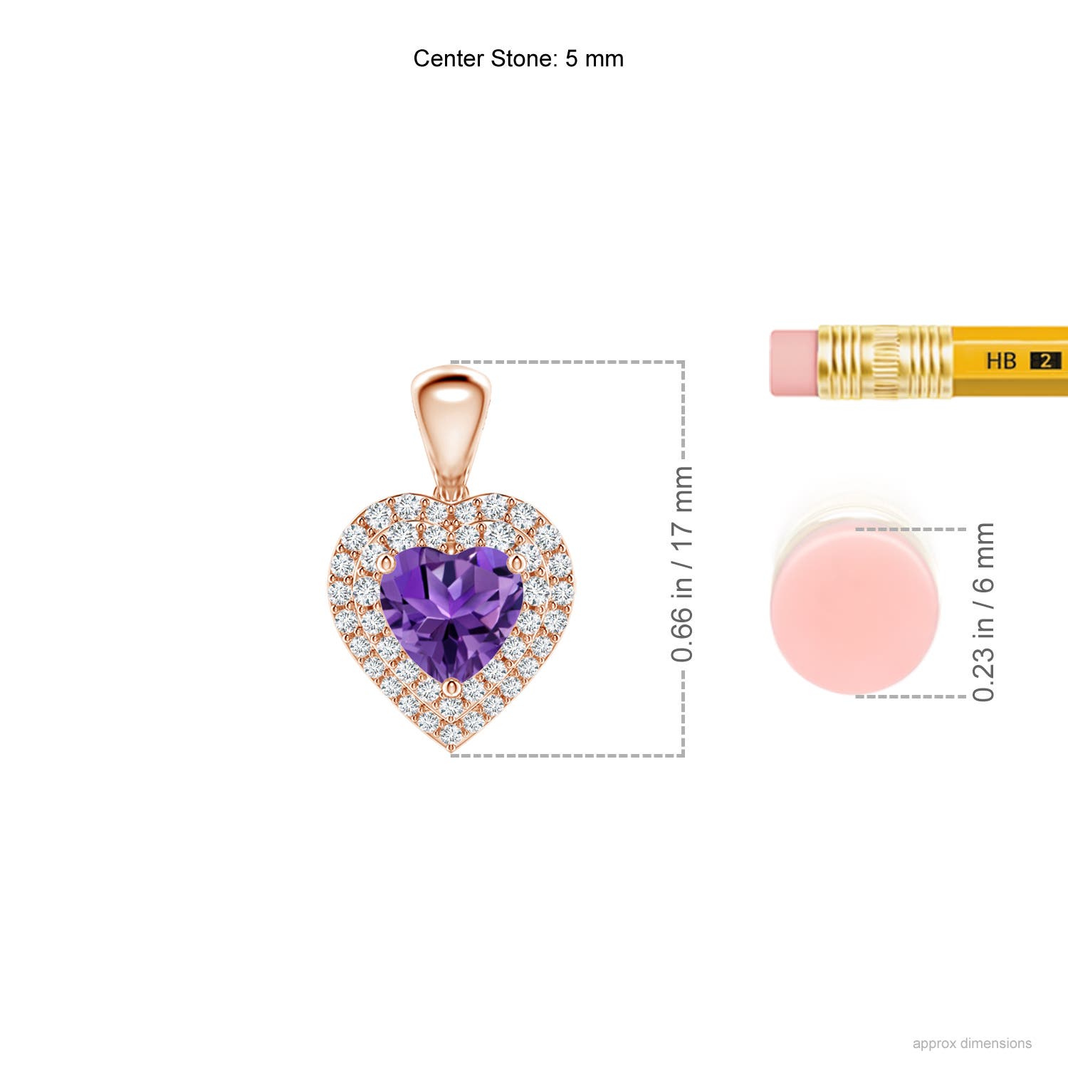 AAAA - Amethyst / 0.74 CT / 14 KT Rose Gold