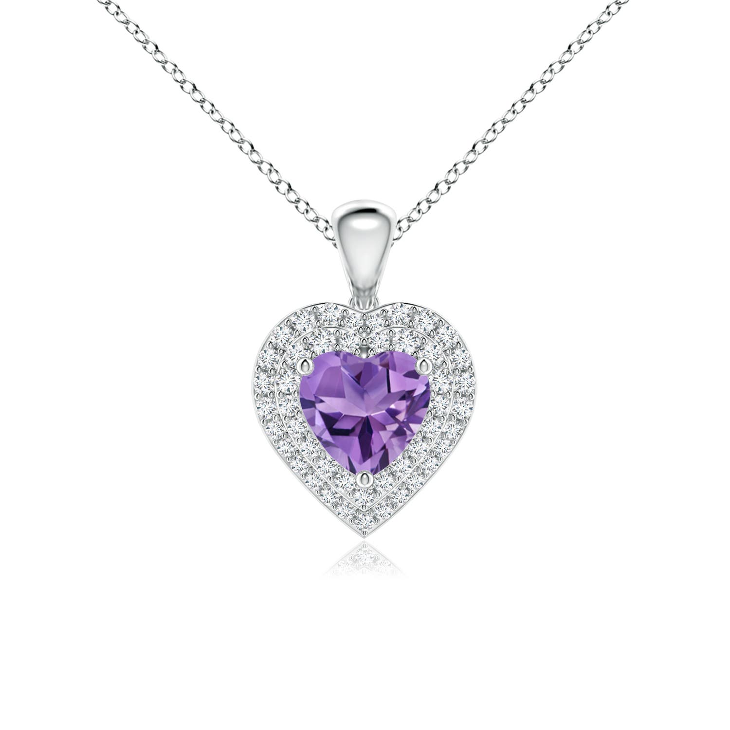 AA - Amethyst / 1.15 CT / 14 KT White Gold