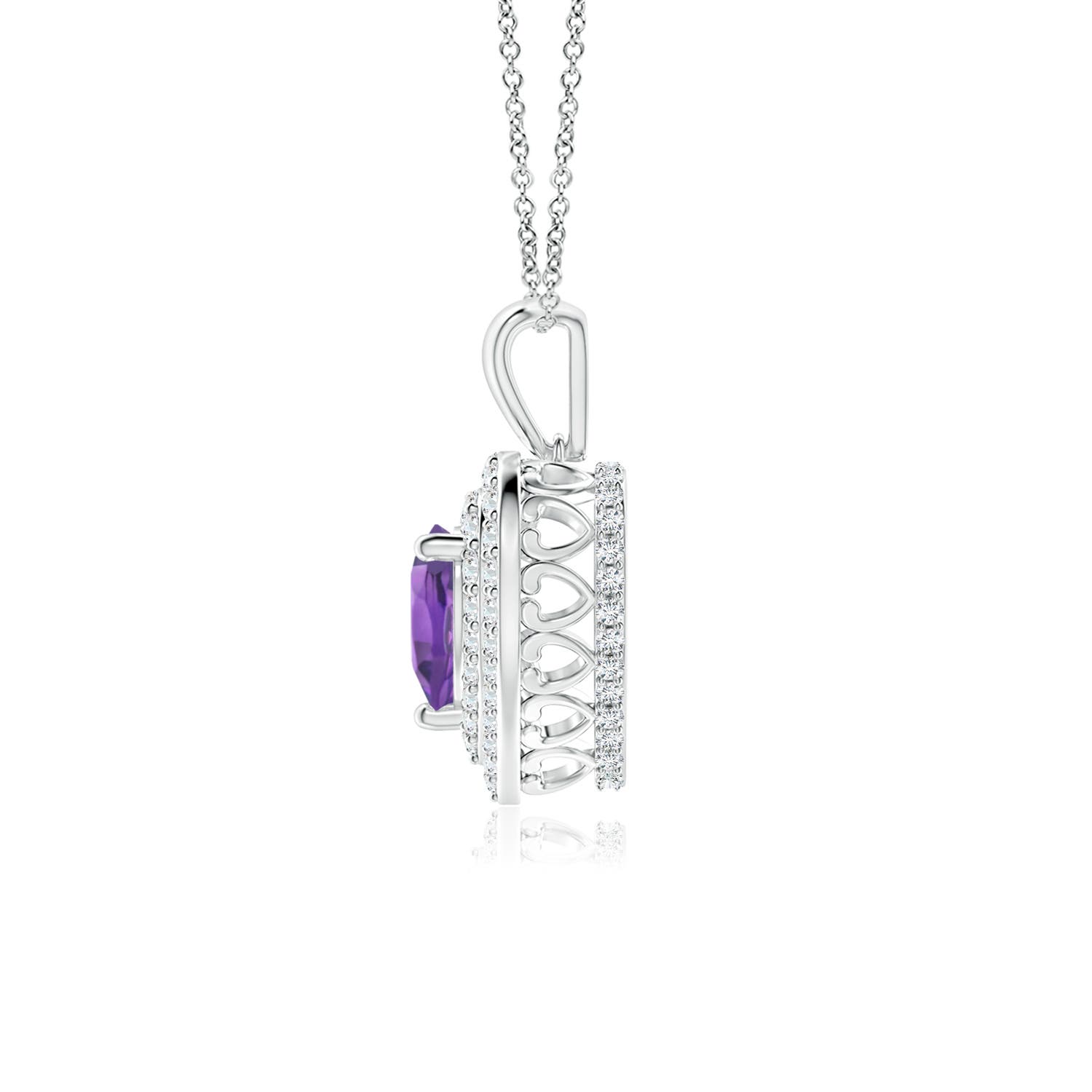 AA - Amethyst / 1.15 CT / 14 KT White Gold
