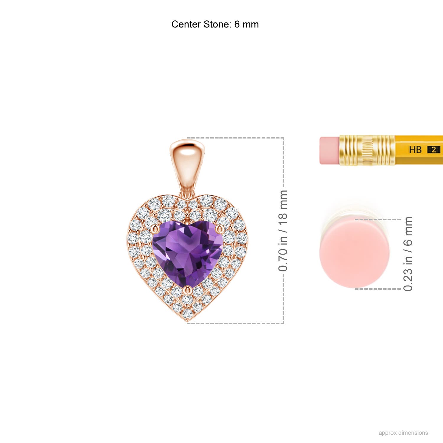 AAA - Amethyst / 1.15 CT / 14 KT Rose Gold