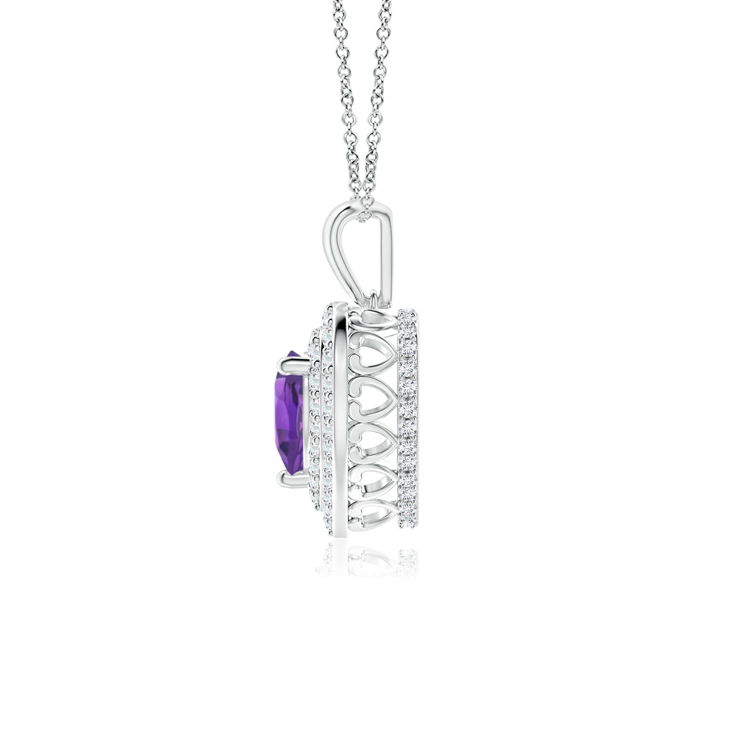 AAA - Amethyst / 1.15 CT / 14 KT White Gold