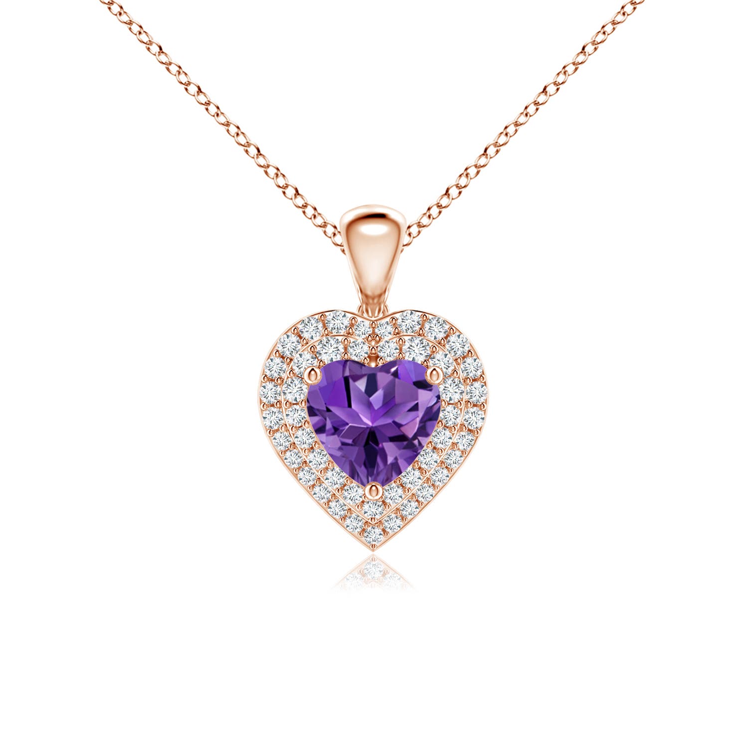 AAAA - Amethyst / 1.15 CT / 14 KT Rose Gold