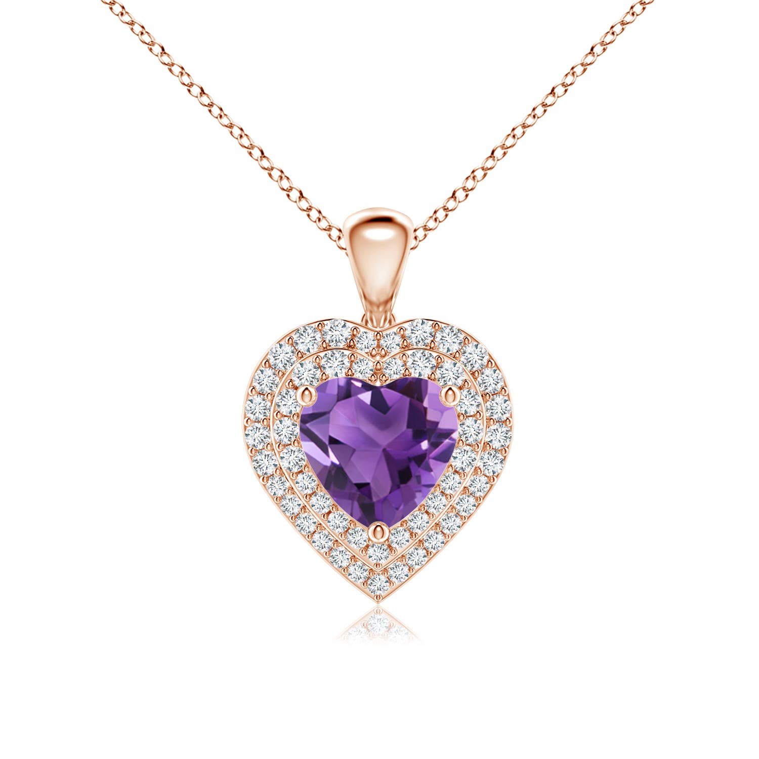 AAA - Amethyst / 1.53 CT / 14 KT Rose Gold