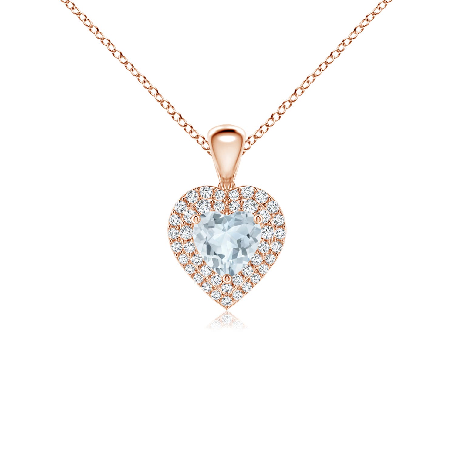 A - Aquamarine / 0.74 CT / 14 KT Rose Gold