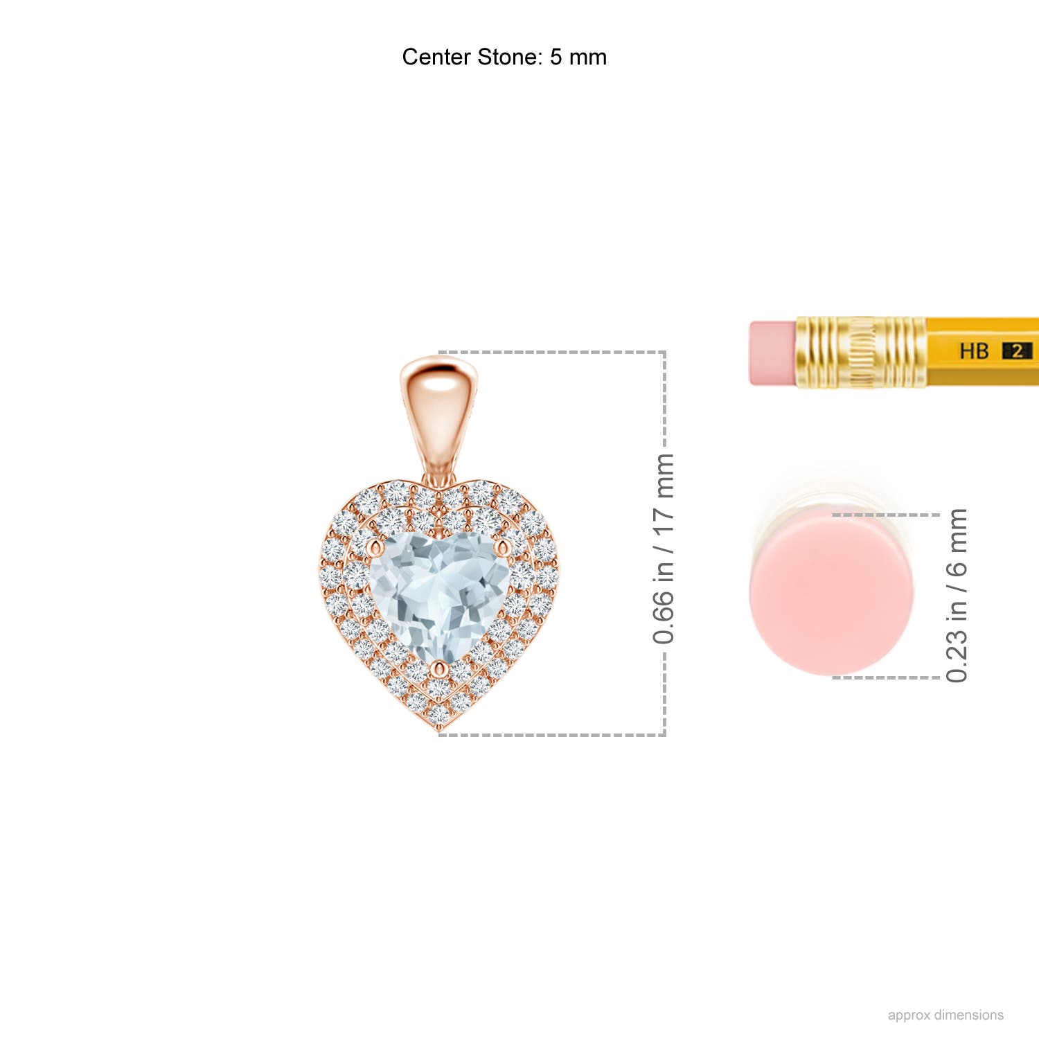 A - Aquamarine / 0.74 CT / 14 KT Rose Gold