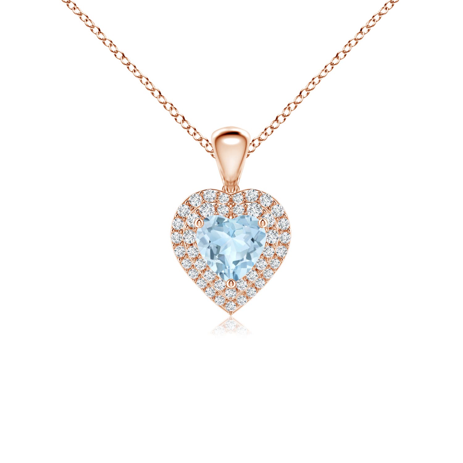 AA - Aquamarine / 0.74 CT / 14 KT Rose Gold