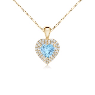 Heart AAA Aquamarine