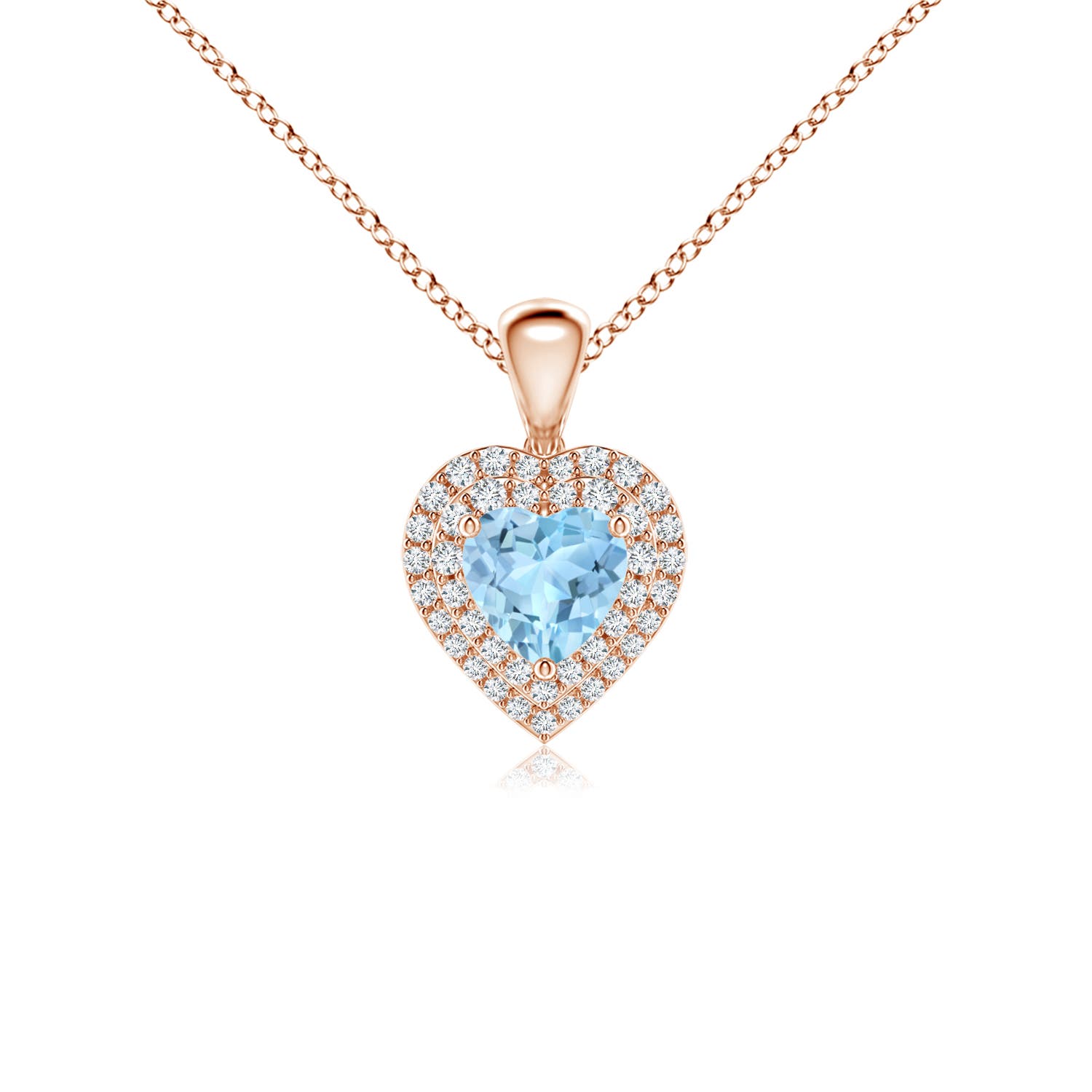 AAA - Aquamarine / 0.74 CT / 14 KT Rose Gold