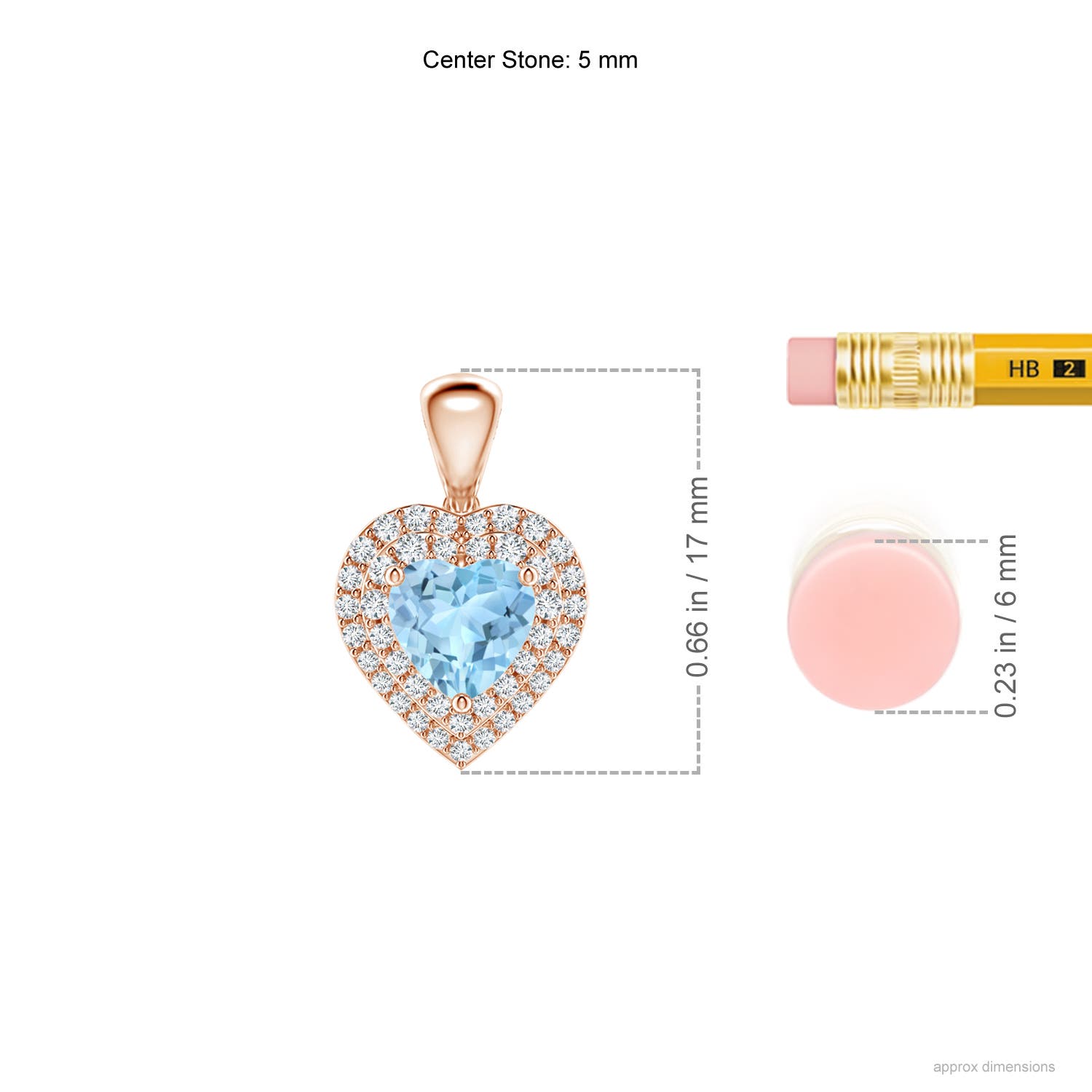 AAA - Aquamarine / 0.74 CT / 14 KT Rose Gold