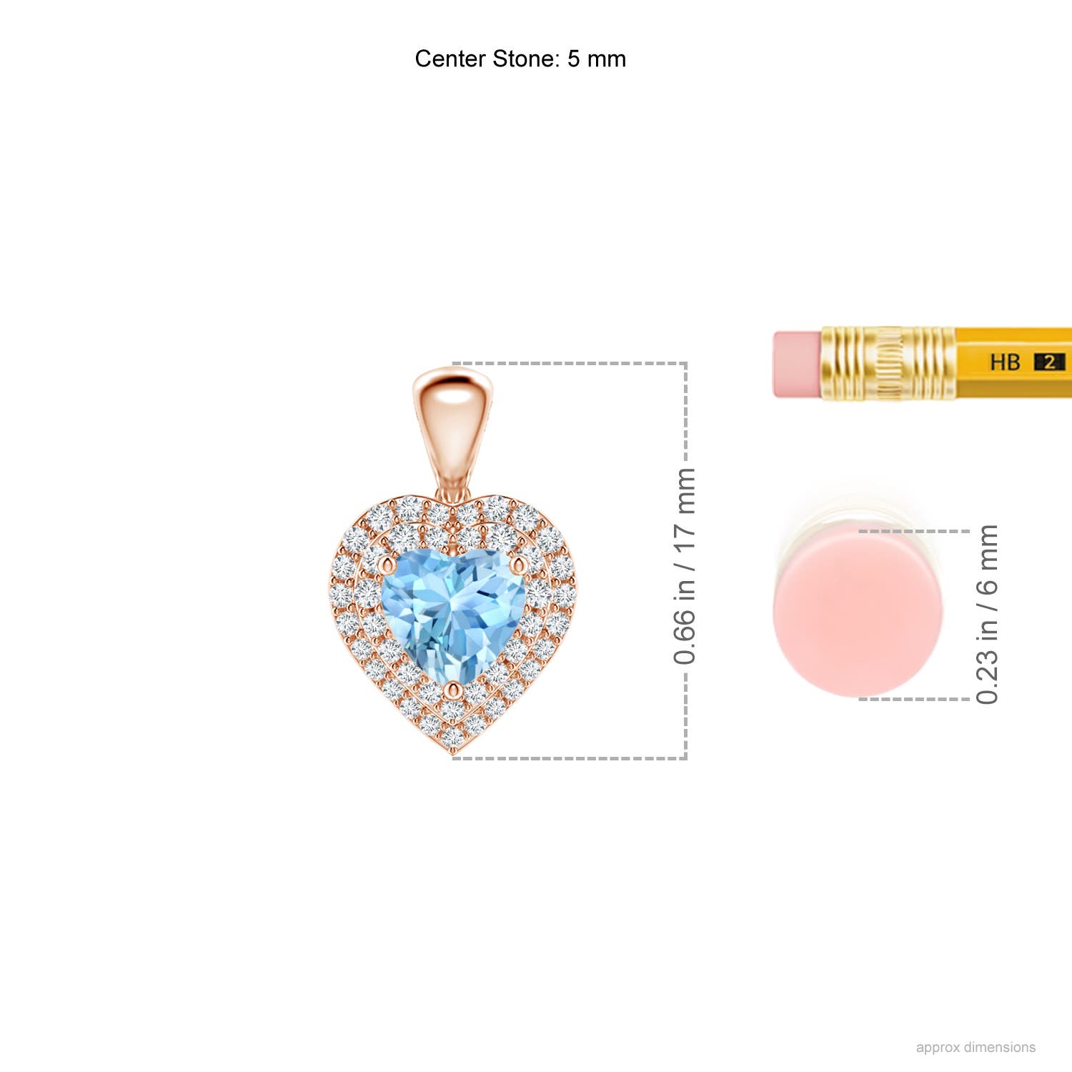 AAAA - Aquamarine / 0.74 CT / 14 KT Rose Gold