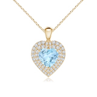 Heart AAA Aquamarine