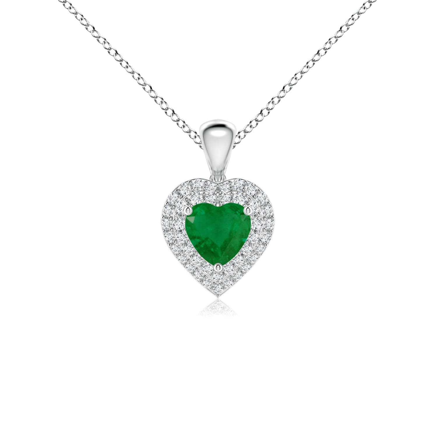 A - Emerald / 0.79 CT / 14 KT White Gold