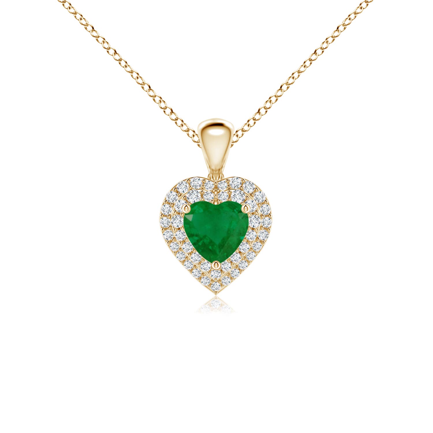 A - Emerald / 0.79 CT / 14 KT Yellow Gold